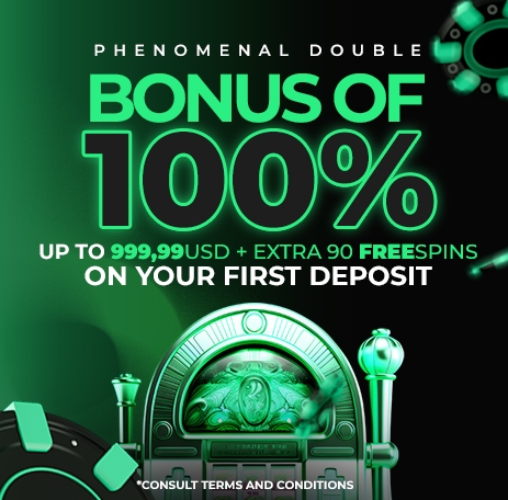 Make your first deposit and receive a 100% Bonus.